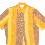 VERSE Womens Printed Shirt Orange V-Neck Striped M