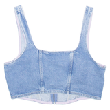 LEE Denim Womens Cropped Vest Blue Sleeveless M