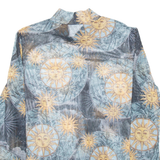 TALLY WEIJL Womens Printed Blouse Blue High Neck Long Sleeve Crazy Pattern S