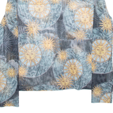 TALLY WEIJL Womens Printed Blouse Blue High Neck Long Sleeve Crazy Pattern S