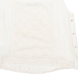 ZARA BASIC Womens Vest White Sleeveless Argyle XS