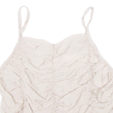 ZARA Womens Vest Beige V-Neck Sleeveless M