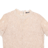 ZARA Womens Printed Blouse Pink Crazy Pattern M
