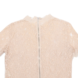ZARA Womens Printed Blouse Pink Crazy Pattern M