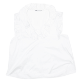 ZARA Womens Vest White Sleeveless 2XL