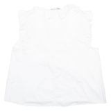 ZARA Womens Vest White Sleeveless 2XL