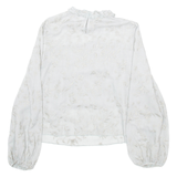 ZARA Womens Printed Blouse Blue Long Sleeve Floral M