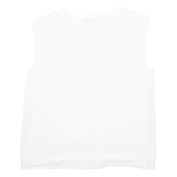 ZARA Womens Blouse Vest White V-Neck Sleeveless M