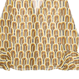 ZARA Womens Printed Blouse Brown Collared Long Sleeve Viscose Crazy Pattern S
