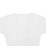 ZARA Womens Printed Blouse White V-Neck Striped L