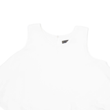 ZARA Womens Blouse Vest White Sleeveless M
