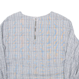 ZARA Womens Printed Blouse Black Long Sleeve Check M