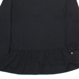 ZARA Womens Blouse Black V-Neck Long Sleeve Viscose L