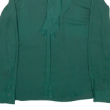 ZARA Womens Shirt Green Long Sleeve Viscose S