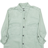 ZARA Womens Shirt Green Collared 3/4 Sleeve S