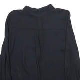 ZARA Womens Shirt Black Collared Long Sleeve XS