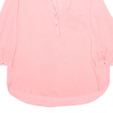 ZARA Womens Blouse Pink V-Neck Long Sleeve M