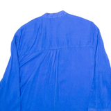 ZARA Womens Blouse Blue V-Neck Long Sleeve XS