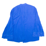 ZARA Womens Blouse Blue V-Neck Long Sleeve XS