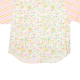 KORET Womens Printed Shirt Orange Collared Striped M