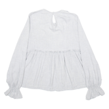 ZARA Womens Printed Blouse Black Long Sleeve Floral S