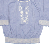 ZARA Womens Blouse Blue Long Sleeve Floral M