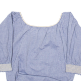 ZARA Womens Blouse Blue Long Sleeve Floral M