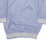 ZARA Womens Blouse Blue Long Sleeve Floral M