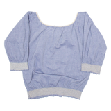 ZARA Womens Blouse Blue Long Sleeve Floral M