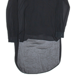 ZARA Womens Blouse Black V-Neck Long Sleeve Viscose S