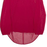 ZARA Womens Blouse Maroon Long Sleeve Viscose S