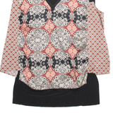 ZARA Womens Printed Vest Black V-Neck Sleeveless Silk Crazy Pattern M