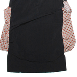 ZARA Womens Printed Vest Black V-Neck Sleeveless Silk Crazy Pattern M