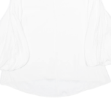 ZARA Womens Blouse White V-Neck Puff Sleeve Viscose M