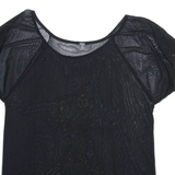 Womens Printed Top Black Viscose Floral M