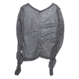 Womens Top Black Long Sleeve Viscose S