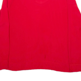 ZARA Womens Blouse Red V-Neck Long Sleeve Viscose 2XL