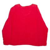 ZARA Womens Blouse Red V-Neck Long Sleeve Viscose 2XL