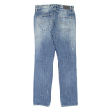 GUESS Distressed Mens Jeans Blue Slim Tapered Stone Wash W30 L32