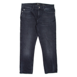7 FOR ALL MANKIND Paxtyn Mens Jeans Black Regular Tapered Stone Wash W32 L26
