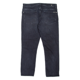 7 FOR ALL MANKIND Paxtyn Mens Jeans Black Regular Tapered Stone Wash W32 L26