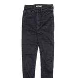 LEVI'S Womens Jeans Black Regular Straight W25 L30