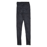 LEVI'S Womens Jeans Black Regular Straight W25 L30