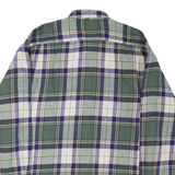 WORKER WEAR Mens Shirt Green Check Long Sleeve L