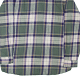 WORKER WEAR Mens Shirt Green Check Long Sleeve L