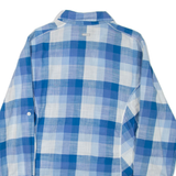COLUMBIA Womens Shirt Blue Check Long Sleeve L