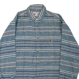 Mens Shirt Blue Striped Long Sleeve M