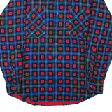 Mens Flannel Shirt Blue Check Long Sleeve M