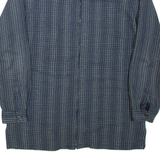 Mens Shirt Blue Check Long Sleeve L