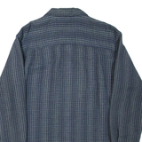 Mens Shirt Blue Check Long Sleeve L